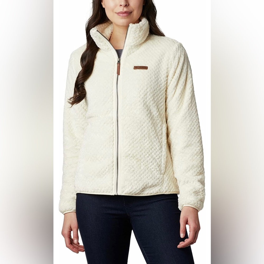 NWT Columbia Women's Fire Side II Sherpa Full Zip - Chalk, Small